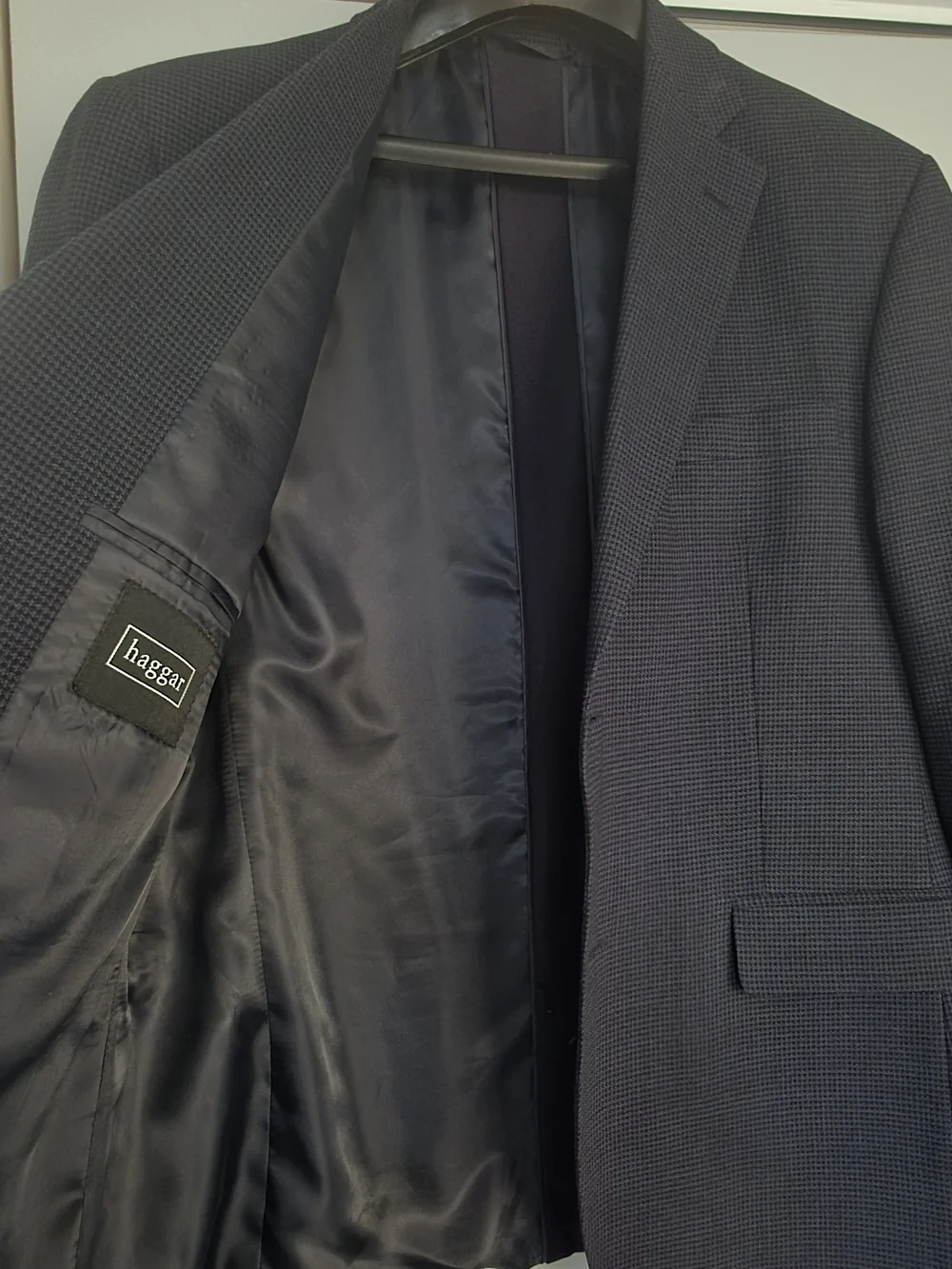 Haggar Men's Navy Micro-Check Sport Coat